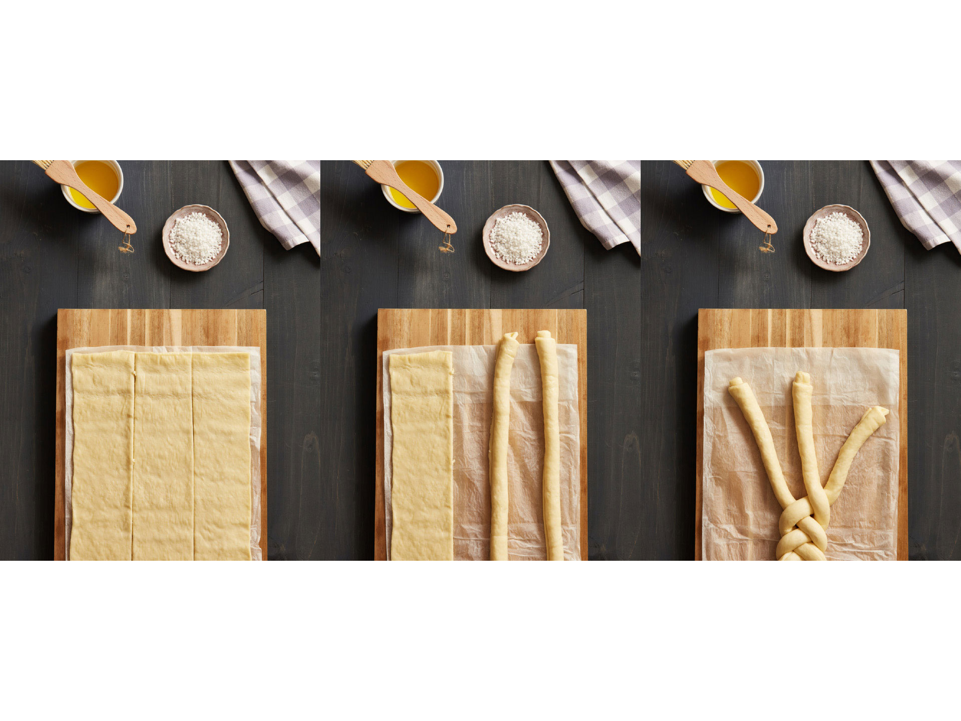 Schnellen Hefezopf flechten